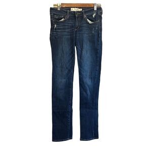 Abercrombie‎ & Fitch Dark Wash Distressed Denim Jeans size 25